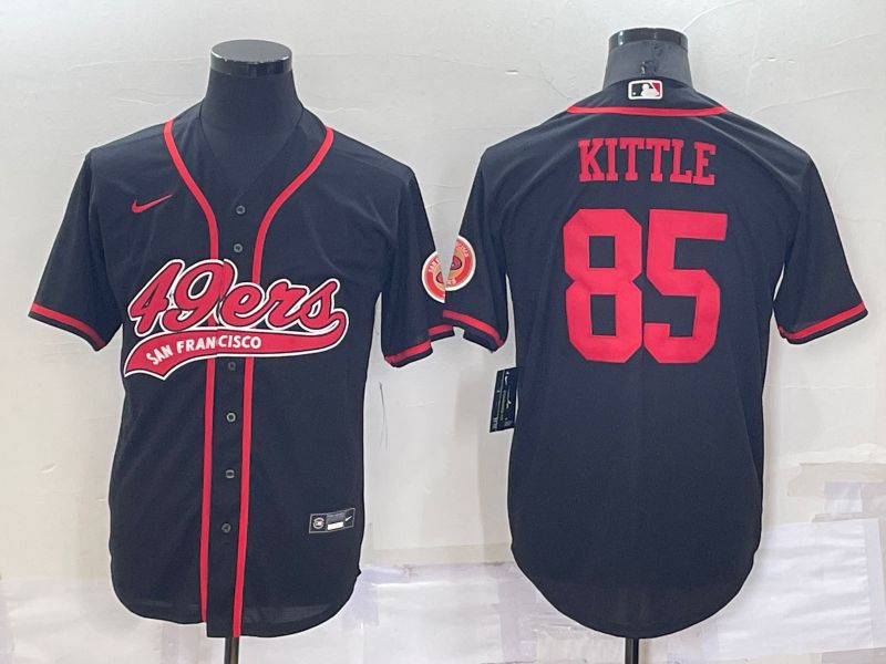 Men San Francisco 49ers #85 Kittle Black Nike Co branded Jersey